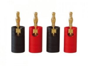 Audio Dynavox Banaan stekker set verguld 4 stuks