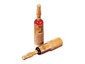 Audio Dynavox Banaanstekker rood (klemcilinder)