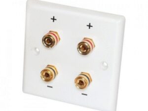 Audio Dynavox LS wandplaat wit – 4 voudig