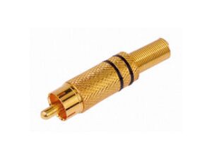 Cinch stekker zwart tot 7mm