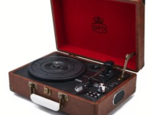 GPO Attache Bruin Platenspeler met Opneemfunctie