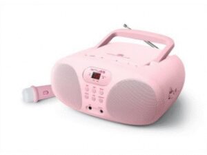 Muse MD-203KP DRAAGBARE RADIO/CD-SPELER MET MICROFOON – ROZE