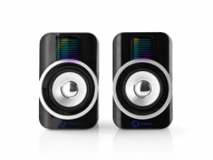 Nedis Gaming-luidsprekers – 2.0 – RGB – Over USB gevoed – 3,5 mm jack – RMS 10W