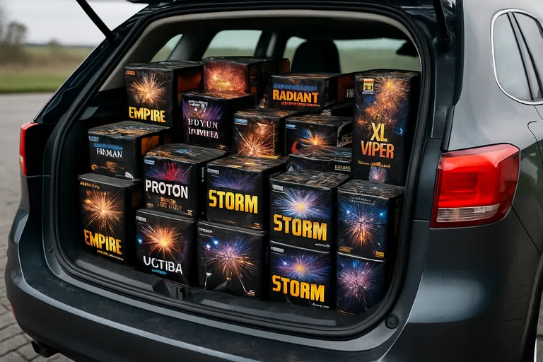 Maximale hoeveelheid vuurwerk per voertuig