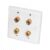 Audio Dynavox LS wandplaat wit – 4 voudig