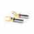 Dynavox Kabelschoen plug vork verguld rood/zwart